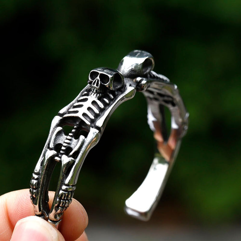 Skeleton Viking Bracelet - Viking Arm Ring - Viking Jewelry - Stainless Steel