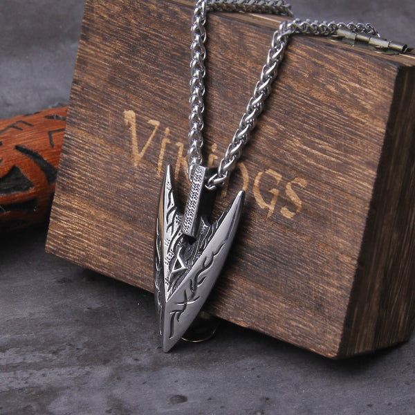 Spear Gungnir Viking Necklace - Viking Jewelry - Stainless Steel