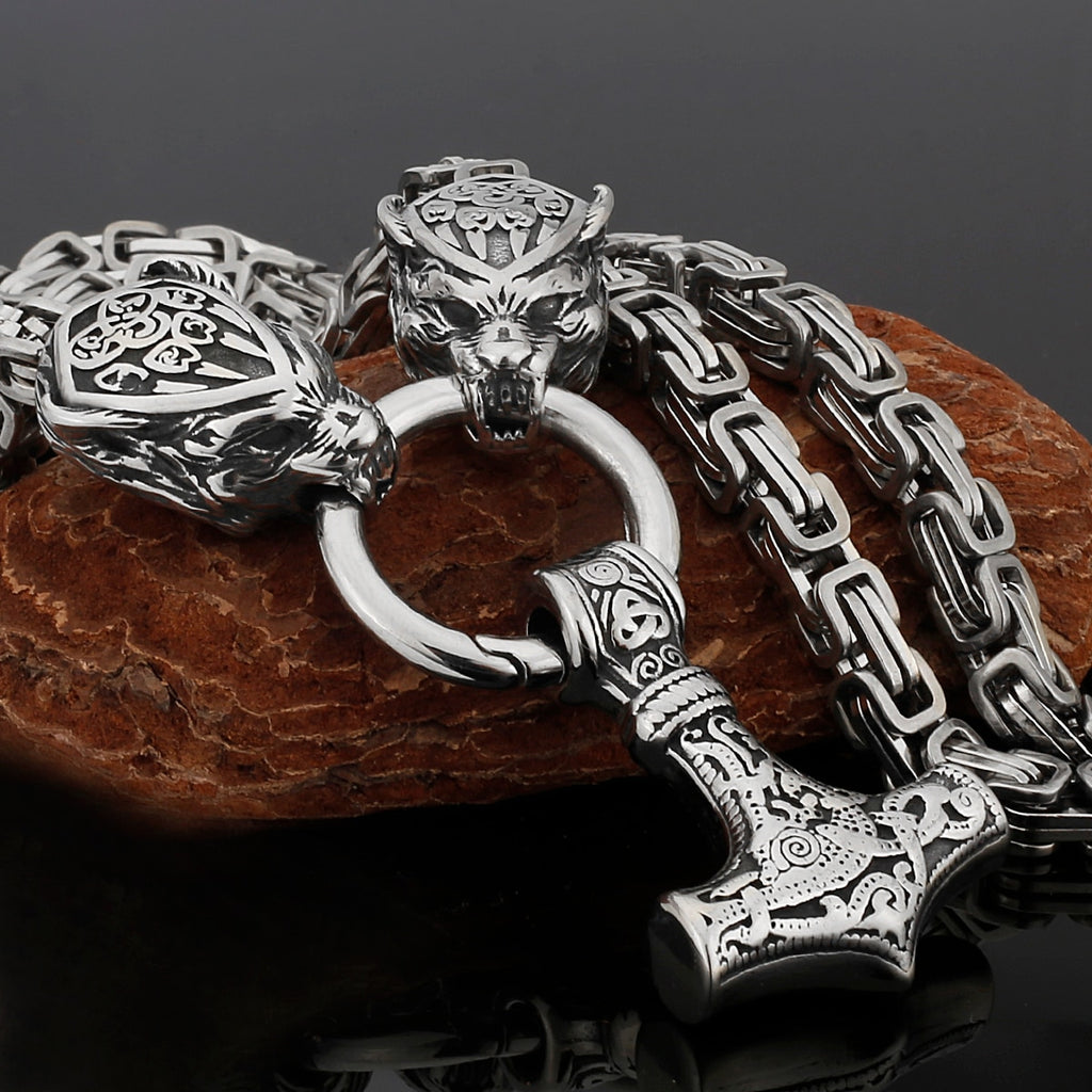 Buy viking necklace for men dragon Scandinavian odin helm of owe pendant  necklace at Amazon.in