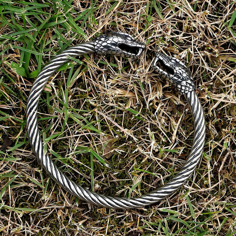 Dragon Viking Bracelet - Viking Arm Ring - Viking Jewelry - Adjustable