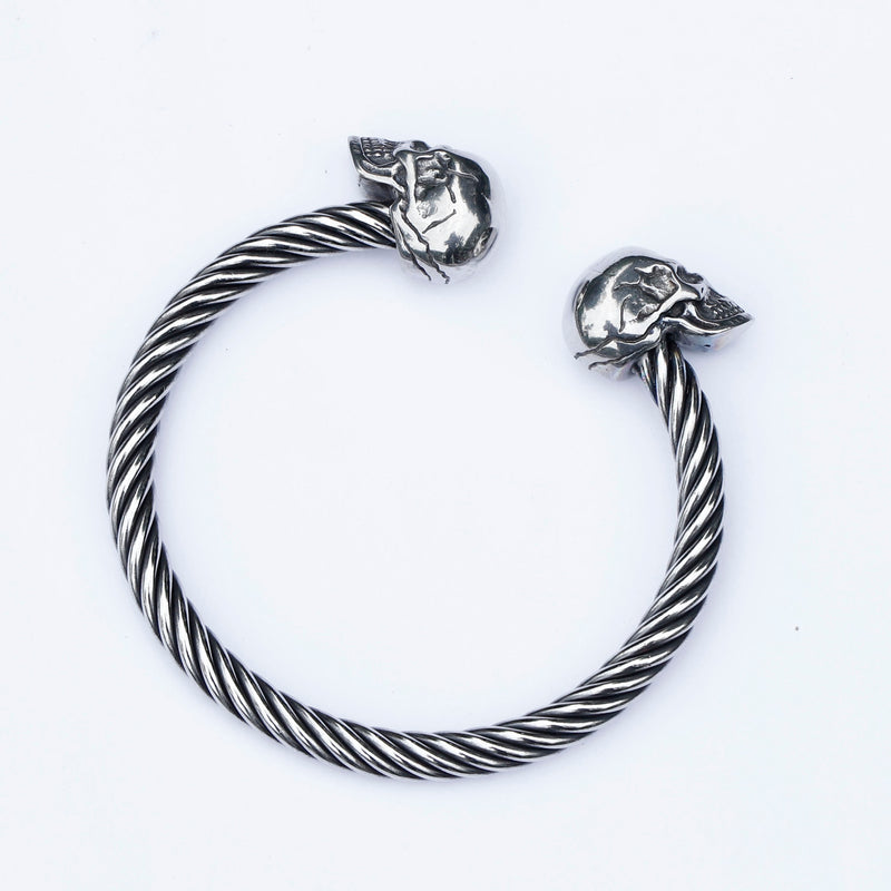Skull Viking Bracelet - Viking Arm Ring - Viking Jewelry - Adjustable