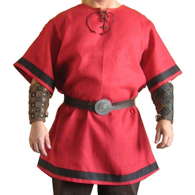 Viking Clothing - Viking Shirt - Viking Tunic - Viking Clothes - Viking Men's Renaissance Shirt Short Sleeve