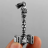Thors Hammer Necklace - Mjolnir - Valknut Rune Viking Necklace - Viking Jewelry