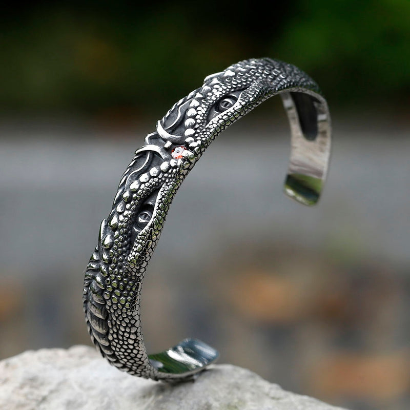 Viking Bracelet - Viking Arm Ring - Viking Jewelry - Adjustable - Stainless Steel