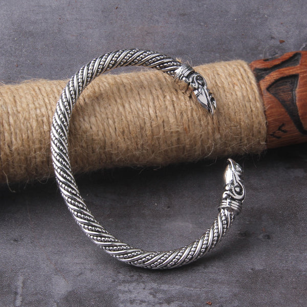 Norse Raven Viking Bracelet - Viking Jewelry - Viking Arm Ring - Odins Raven Bracelet