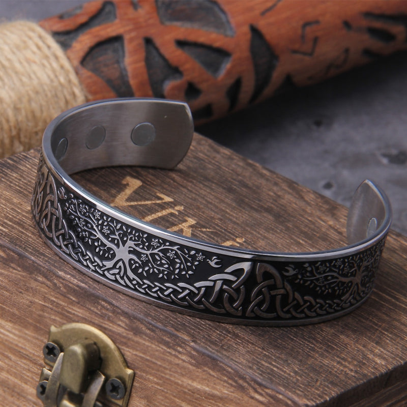 Tree of Life Viking Bracelet - Viking Jewelry - Stainless Steel Bracelet - Viking Arm Ring
