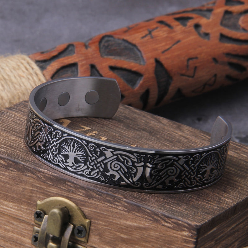 Celtic Knot Viking Bracelet - Viking Arm Ring - Viking Jewelry - Tree of Life - Stainless Steel