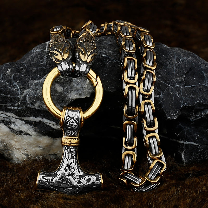 Thors Hammer Necklace - Hugin & Munin – Vikings of Valhalla US