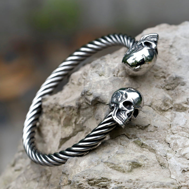 Norse dragon leather bracelet Viking jewelry – WikkedKnot jewelry