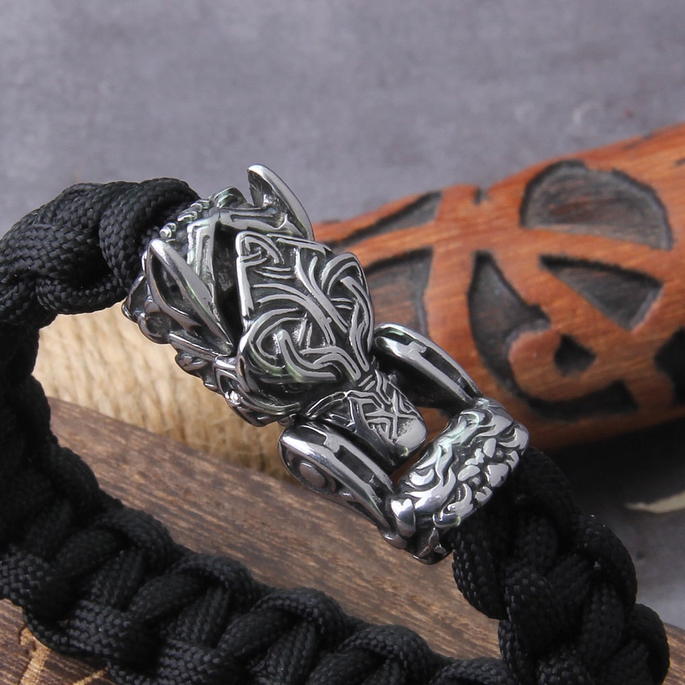 Viking Wolf Bracelet, Fenrir Arm Ring