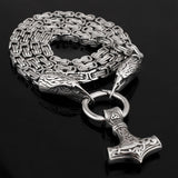 Thors Hammer Necklace - Mjolnir - Raven Viking Necklace - Viking Jewelry